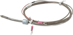 Thermo Electric - 32 to 900°F, J Universal Temp, Thermocouple Probe - 7-1/2 Ft. Cable Length, Stripped Ends with Spade Lugs, 1/4 Inch Probe Sheath Length, 1 Sec Response Time - Makers Industrial Supply