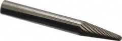 SGS Pro - 1/4" Cut Diam, 1/4" Shank Diam, Taper Head Single Cut Burr - Carbide, Radius End, 5/8" LOC - Makers Industrial Supply