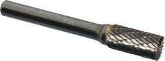 SGS Pro - 3/8" Cut Diam, 1/4" Shank Diam, Cylinder with End Cut Head Double Cut Burr - Carbide, End Cut End, 3/4" LOC, 2-1/2" OAL - Makers Industrial Supply