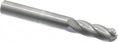 SGS Pro - 1/4" Cut Diam, 1/4" Shank Diam, Cylinder with Radius Head Single Cut Burr - Carbide, Radius End, 3/4" LOC, 2" OAL - Makers Industrial Supply