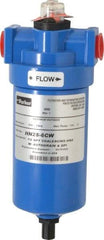 Parker - 1/2" Port, 8.8" High x 3.11" Wide, FRL Filter with Aluminum Bowl & Manual Drain - 25 SCFM, 250 Max psi, 175°F Max - Makers Industrial Supply