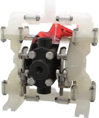 SandPIPER - 1/4" NPT, Nonmetallic, Air Operated Diaphragm Pump - PTFE Diaphragm, Polypropylene Housing - Makers Industrial Supply