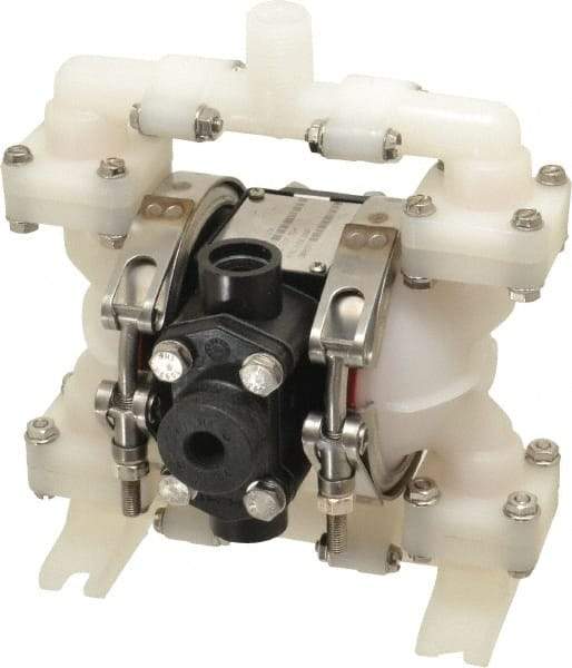 SandPIPER - 1/4" NPT, Nonmetallic, Air Operated Diaphragm Pump - Santoprene Diaphragm, Kynar Housing - Makers Industrial Supply