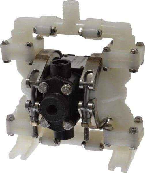 SandPIPER - 1/4" NPT, Nonmetallic, Air Operated Diaphragm Pump - PTFE Diaphragm, Kynar Housing - Makers Industrial Supply