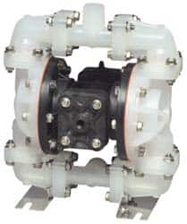 SandPIPER - 1/2" NPT, Nonmetallic, Air Operated Diaphragm Pump - Santoprene Diaphragm, Polypropylene Housing - Makers Industrial Supply