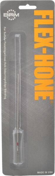 Brush Research Mfg. - 3/16" to 3/16" Bore Diam, 240 Grit, Zirconia Alumina Flexible Hone - Extra Fine, 6" OAL - Makers Industrial Supply