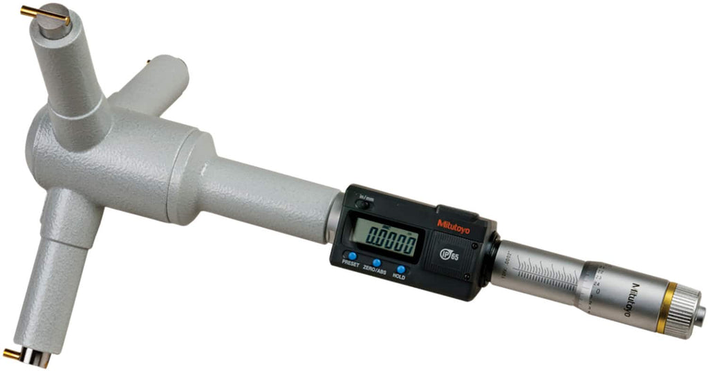 Mitutoyo - Electronic Inside Micrometers; Minimum Measurement (Inch): 8 ; Minimum Measurement (Decimal Inch): 8 ; Maximum Measurement (Inch): 9 ; Maximum Measurement (Decimal Inch): 9 ; Resolution (mm): 0.001 ; Accuracy (Decimal Inch): 0.00025 - Exact Industrial Supply