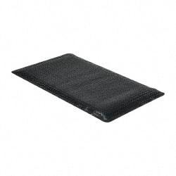 Wearwell - 5' Long x 3' Wide, Dry Environment, Anti-Fatigue Matting - Black, Vinyl with Nitrile Blend Base, Beveled on 4 Sides - Makers Industrial Supply