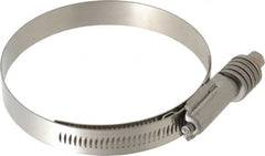 IDEAL TRIDON - Stainless Steel Auto-Adjustable Worm Drive Clamp - 5/8" Wide x 5/8" Thick, 3-1/4" Hose, 3-1/4 to 4-1/8" Diam - Makers Industrial Supply