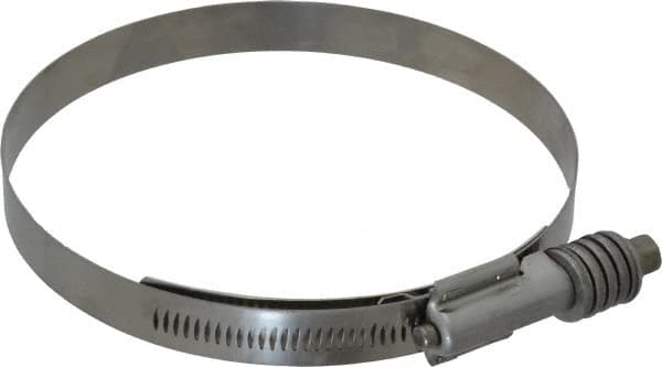 IDEAL TRIDON - Stainless Steel Auto-Adjustable Worm Drive Clamp - 5/8" Wide x 5/8" Thick, 4-3/4" Hose, 4-3/4 to 5-5/8" Diam - Makers Industrial Supply