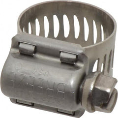 IDEAL TRIDON - SAE Size 06, 7/16 to 25/32" Diam, Stainless Steel MS Series MIL-Spec Worm Drive Clamp - 1/2" Wide, Material Grade 300 SERIES, Series MS Mil Spec - Makers Industrial Supply