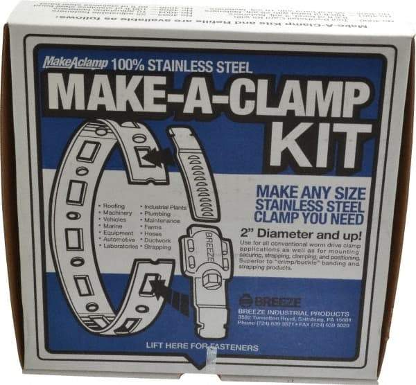 Made in USA - 2" Diam, Hose Clamp Kit - Makers Industrial Supply