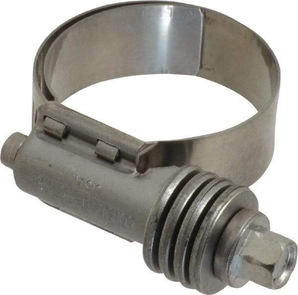 IDEAL TRIDON - Stainless Steel Auto-Adjustable Worm Drive Clamp - 1/2" Wide x 1/2" Thick, 13/16" Hose, 13/16 to 1-1/2" Diam - Makers Industrial Supply