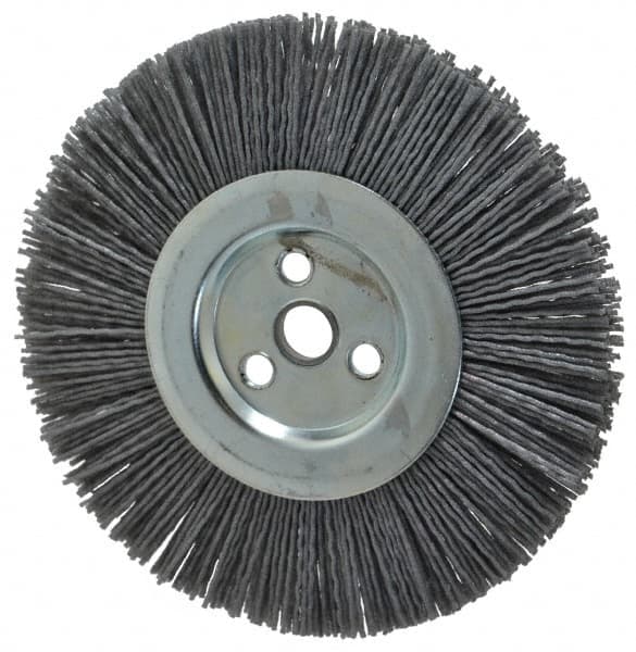 Dico - 6" OD, 5/8" Arbor Hole, Crimped Nylon Wheel Brush - 3/8" Face Width - Makers Industrial Supply