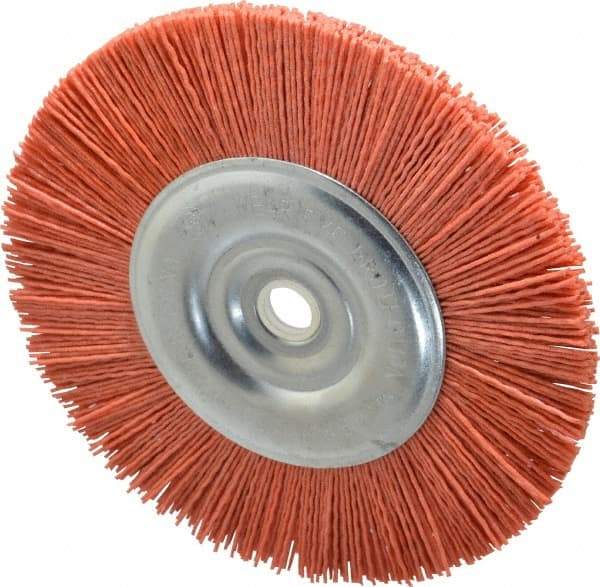 Dico - 6" OD, 5/8" Arbor Hole, Crimped Nylon Wheel Brush - 3/8" Face Width - Makers Industrial Supply