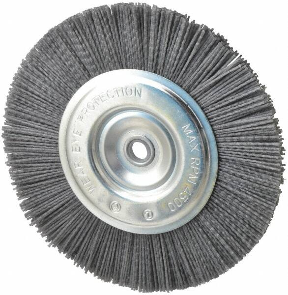 Dico - 8" OD, 5/8" Arbor Hole, Crimped Nylon Wheel Brush - 3/8" Face Width - Makers Industrial Supply