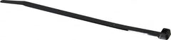 Made in USA - 8.7" Long Black Nylon Standard Cable Tie - 120 Lb Tensile Strength, 1.93mm Thick, 52.3mm Max Bundle Diam - Makers Industrial Supply