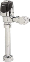 Sloan Valve Co. - 1-1/2" Spud Coupling, 1" Pipe, Closet Automatic Flush Valve - Handle Opening, 3.5 Gal per Flush, Plastic Cover, Powered by 4 AA Batteries - Makers Industrial Supply