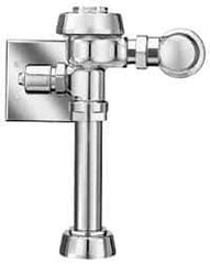 Sloan Valve Co. - 1-1/2" Spud Coupling, 3/4" Pipe, Closet Automatic Flush Valve - Handle Opening, 1.6 Gal per Flush, Metal Cover, Powered by Electrical Line with 24 Volt Step Down Transformer - Makers Industrial Supply