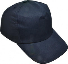 OccuNomix - Poly/Cotton over Polyethylene Insert Baseball Cap with Bump Cap Insert - Navy Blue - Makers Industrial Supply