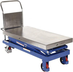 Vestil - 1,500 Lb Capacity Hydraulic Scissor Elevating Cart - 19" to 68" Lift Height, 47-1/2" Platform Length x 24" Platform Width - Makers Industrial Supply