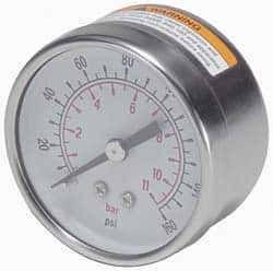 Parker - Stainless Steel FRL Pressure Gauge - Use with PB11/PR10 - Makers Industrial Supply