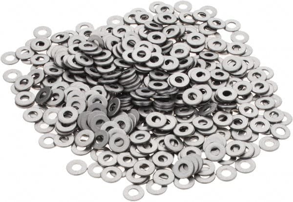 Made in USA - #3 Screw, Grade AN960 Stainless Steel Standard Flat Washer - 0.105" ID x 1/4" OD, 0.032" Thick, Passivated Finish, Meets Military Specifications - Makers Industrial Supply