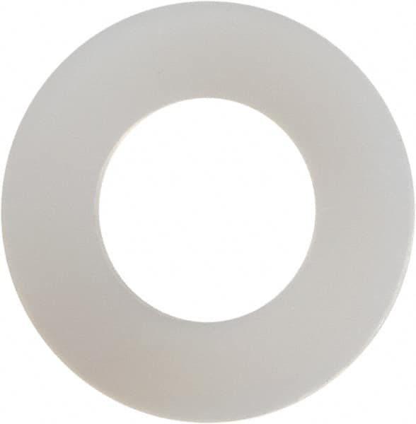 Made in USA - #12 Screw, Grade 6/6 Nylon Standard Flat Washer - 0.24" ID x 0.465" OD, 0.015" Thick, Plain Finish - Makers Industrial Supply