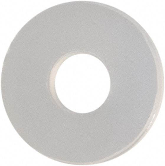 Made in USA - #0 Screw, Grade 6/6 Nylon Standard Flat Washer - 0.068" ID x 0.188" OD, 0.025" Thick, Plain Finish - Makers Industrial Supply