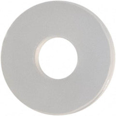 Made in USA - #0 Screw, Grade 6/6 Nylon Standard Flat Washer - 0.068" ID x 0.188" OD, 0.025" Thick, Plain Finish - Makers Industrial Supply