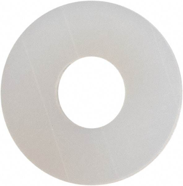 Made in USA - #3 Screw, Grade 6/6 Nylon Standard Flat Washer - 0.109" ID x 0.312" OD, 0.031" Thick, Plain Finish - Makers Industrial Supply