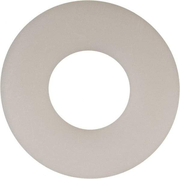 Made in USA - 9/16" Screw, Grade 6/6 Nylon Standard Flat Washer - 0.594" ID x 1.469" OD, 0.1" Thick, Plain Finish - Makers Industrial Supply