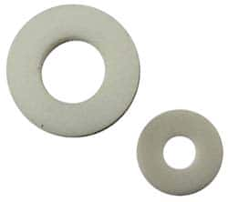 Made in USA - #8 Screw, PTFE Standard Flat Washer - 0.187" ID x 1/2" OD, 0.04" Thick, Plain Finish - Makers Industrial Supply