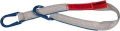 Lift-All - 6' Long x 2" Wide, 3,200 Lb Vertical Capacity, 1 Ply, Nylon Web Sling - 2,500 Lb Choker Capacity, Gray - Makers Industrial Supply