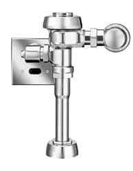 Sloan Valve Co. - 1-1/4" Spud Coupling, 3/4" Pipe, Urinal Automatic Flush Valve - Handle Opening, 3.5 Gal per Flush, Metal Cover, Powered by Electrical Line with 24 Volt Step Down Transformer - Makers Industrial Supply