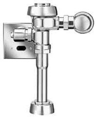 Sloan Valve Co. - 1-1/4" Spud Coupling, 3/4" Pipe, Urinal Automatic Flush Valve - Handle Opening, 1 Gal per Flush, Metal Cover, Powered by Electrical Line with 24 Volt Step Down Transformer - Makers Industrial Supply