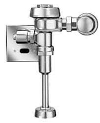 Sloan Valve Co. - 3/4" Spud Coupling, 3/4" Pipe, Urinal Automatic Flush Valve - Handle Opening, 1.5 Gal per Flush, Metal Cover, Powered by Electrical Line with 24 Volt Step Down Transformer - Makers Industrial Supply