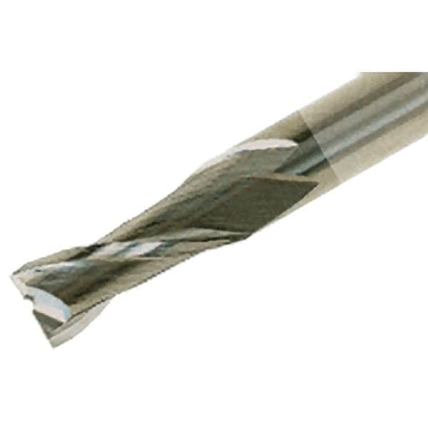 Iscar - 5/8", 1" LOC, 5/8" Shank Diam, 3-1/2" OAL, 2 Flute, Solid Carbide Square End Mill - Single End, TiAlN Finish, Spiral Flute, 30° Helix, Centercutting, Right Hand Cut, Right Hand Flute - Makers Industrial Supply