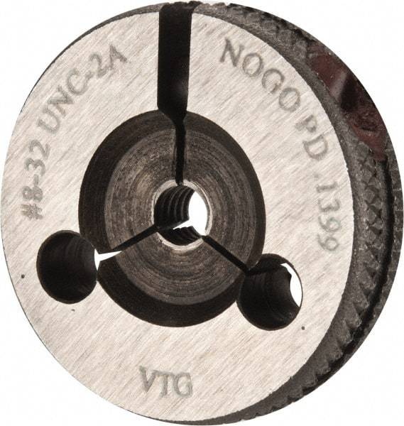 Vermont Gage - 8-32 No Go Single Ring Thread Gage - Class 2A, Tool Steel - Makers Industrial Supply