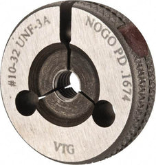 Vermont Gage - 10-32 No Go Single Ring Thread Gage - Class 3A, Tool Steel - Makers Industrial Supply