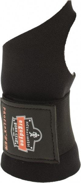 Ergodyne - Size S, Neoprene, Left or Right Hand Wrist Support - 1 Strap, Thumb Loop, Black - Makers Industrial Supply