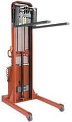 Wesco Industrial Products - 2,000 Lb Capacity, 86" Lift Height, Battery Operated Lift - 1-1/2" Lowered Height, 24" Load Center, 42" Fork Length, 48" Overall Width - Makers Industrial Supply