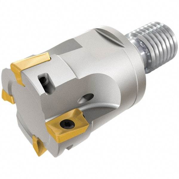 Iscar - 25mm Cut Diam, 10mm Max Depth of Cut, Indexable Square Shoulder End Mill - M12 Modular Connection, 90° Lead Angle, Through Coolant, Series FlexFit, Heli2000 - Makers Industrial Supply