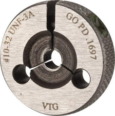 Vermont Gage - 10-32 Go Single Ring Thread Gage - Class 3A, Tool Steel - Makers Industrial Supply