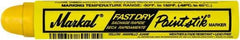 Markal - Yellow Paint Marker - Round Crayon Tip, Alcohol Base Ink - Makers Industrial Supply