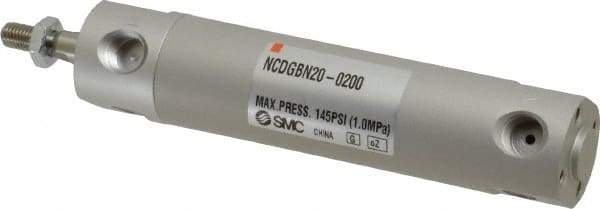 SMC PNEUMATICS - 3/4" Bore Double Acting Air Cylinder - 1/8 Port, 1/4-28 Rod Thread, 140 Max psi, 40 to 140°F - Makers Industrial Supply