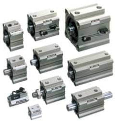 SMC PNEUMATICS - 1-15/16" Stroke x 4" Bore Double Acting Air Cylinder - 3/8 Port, 3/4-16 Rod Thread, 145 Max psi, 15 to 160°F - Makers Industrial Supply