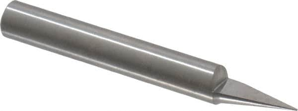 Onsrud - 30° Incl Angle, 1/4" Shank Diam, 2" OAL, 0.02" Cut Diam, Conical Engraving Cutter - 1/2" LOC, 0.02" Tip Diam, 1 Flute, Right Hand Cut, Solid Carbide, Uncoated - Makers Industrial Supply