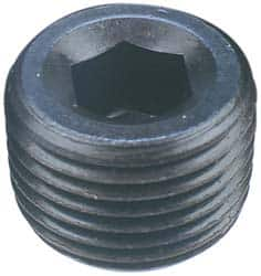 Made in USA - 1-1/4-11-1/2, 1-1/4" OAL, Alloy Steel Socket Pressure Plug - Makers Industrial Supply