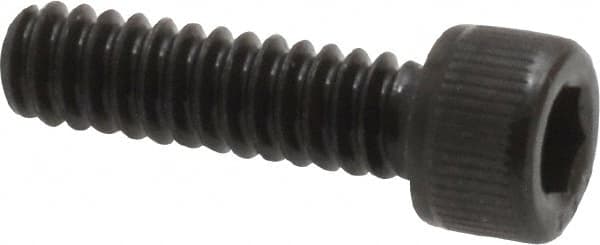 Value Collection - #6-32 UNC Hex Socket Drive, Socket Cap Screw - Alloy Steel, Black Oxide Finish, Fully Threaded, 1/2" Length Under Head - Makers Industrial Supply